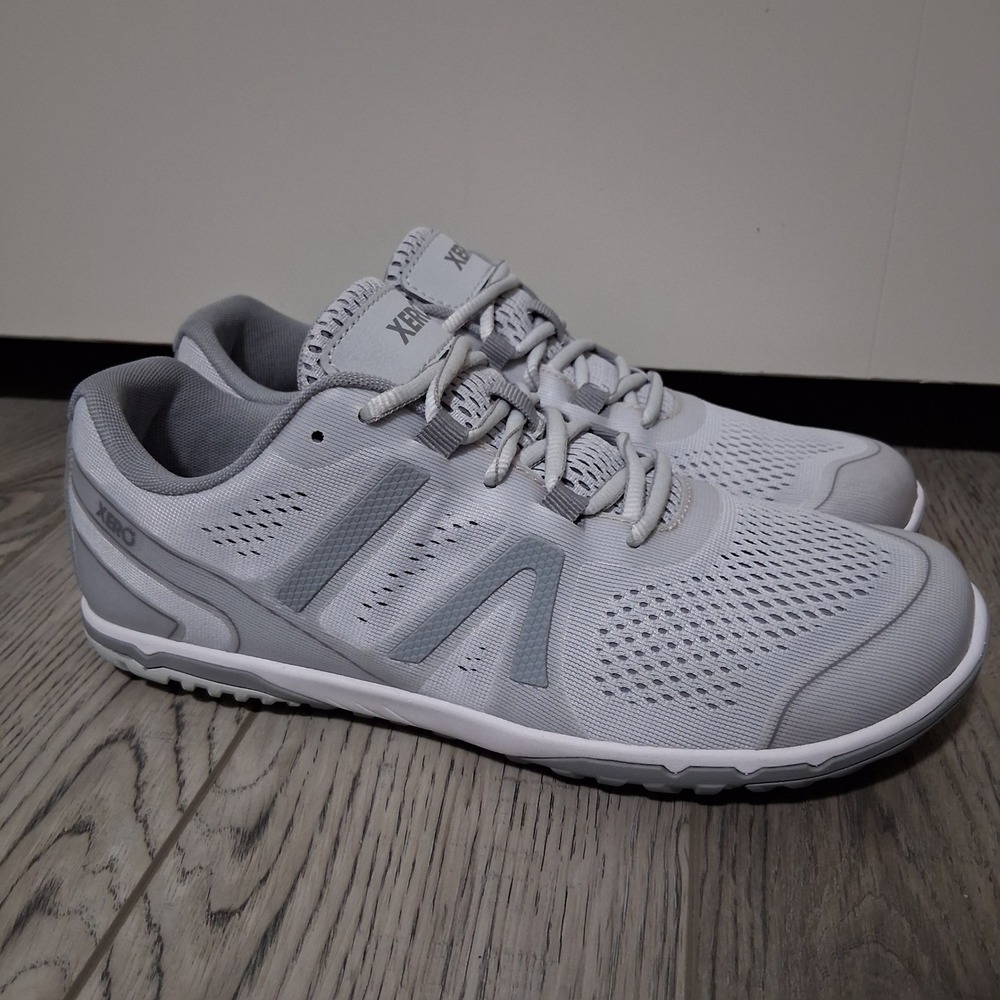 Xero Shoes HFS II Womens 9 Gray White Lightweight Barefoot Road Running Sneakers